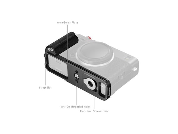 SmallRig 5448, Frigjøringsplate, Sort, Aluminium, Silikon, FUJIFILM X-E5, 127,1 mm, 61,2 mm