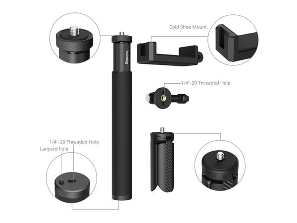 SmallRig 5403, Universell, Sort, Alle merker, Aluminium, Silikon, Rustfritt stål, 0,35 kg, 20 cm
