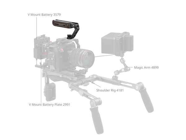 SmallRig 5252, Toppgrep, Sort, Brun, Aluminium, Tre, 1/4, 3/8", 165,1 mm, 32 mm