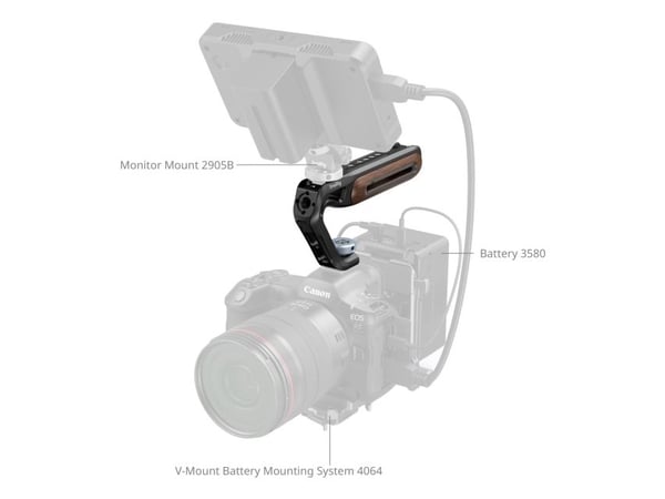 SmallRig 5250, Digitalkamera, håndgrep, Sort, Brun, Aluminium, Tre, 165,1 mm, 32 mm, 84 mm