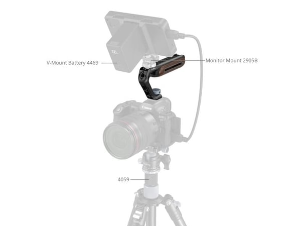 SmallRig 5250, Digitalkamera, håndgrep, Sort, Brun, Aluminium, Tre, 165,1 mm, 32 mm, 84 mm