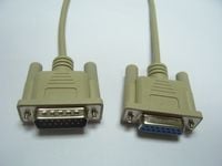MicroConnect - Näyttökaapeli - DB-15 (han) til DB-15 (hun) - 2 m - tommelskruer - beige
