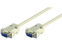 Microconnect SCSEHH3, Valkoinen, 3 m, DB-9, DB-9, Uros, Uros