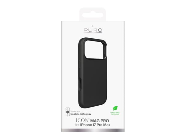PURO PUIPC1763ICONMPBLK, Etui, Apple, iPhone 17 Pro Max, 17,4 cm (6.86"), Svart