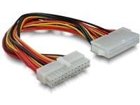 Delock - Strømforlengelseskabel - 24-pins ATX (hunn) til 24-pins ATX (hann) - 22 cm