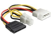 Delock - Strømadapter - SATA-strøm, strøm-P4 til 4-pin intern strøm (hann) - 15.5 cm
