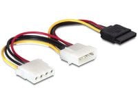 Delock - Strømkabel - SATA-strøm (hann) til 4-pin intern strøm (hann) - 10 cm - for P/N: 89273