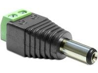 DeLOCK 65396, DC 2.1 x 5.5 mm, 2p, Musta, Vihreä