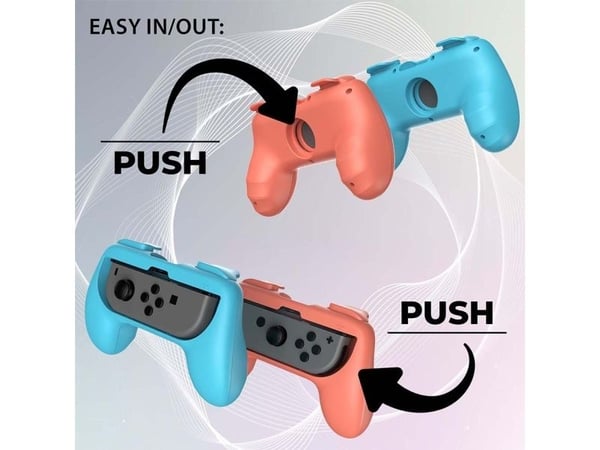 Subsonic SA5719, Nintendo Switch, Nintendo Switch 2, Kontrollergrep, Rosa, Turkis, 2 stykker