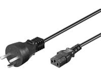 MicroConnect - Strømkabel - DK 2-5A (P) til IEC 60320 C13 - 5 m - sort - Tanska