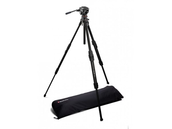 Manfrotto ONE Alu with 500X Fluid head, 3 ben, Sort, 181 cm, 4,77 kg