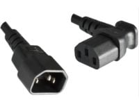 MicroConnect - Jatkojohto virralle - IEC 60320 C13 kulma IEC 60320 C14 - 1,8 m - musta