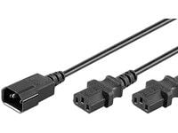 MicroConnect - Jatkojohto virransyötölle - IEC 60320 C13 - IEC 60320 C14 - 60 cm - musta