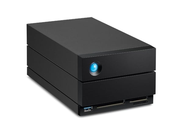 LaCie 2big Dock - Harddiskarray - 60 TB - 2 brønner (SATA-600) - HDD 30 TB x 2 - Thunderbolt 4, USB 3.2 Gen 2 (ekstern) - med 5-års Rescue Data Rec...