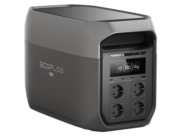 EcoFlow DELTA 3 Max, Litiumjärnfosfat (LiFePo4), AC, Cigarr tändare, Solar, 2048 wh, 2400 W, 220 - 240 V, 11 - 60 V