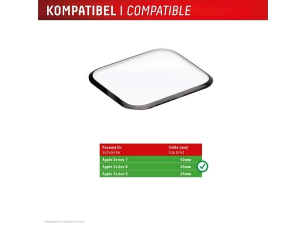 Displex 02143, Skjermbeskytter, Smartklokke, Gjennomsiktig, Apple, Apple Watch 9/8/7 (45mm), Herdet glass