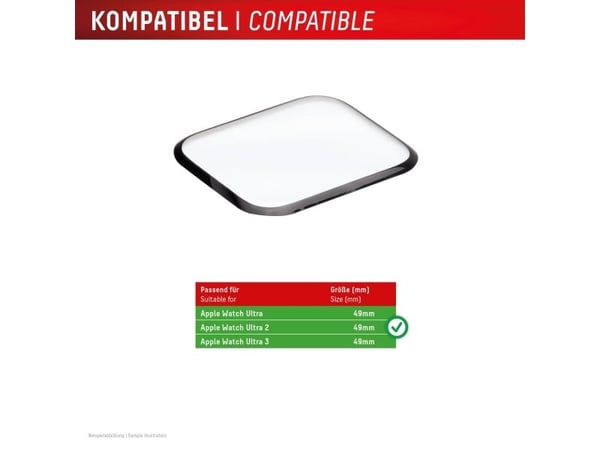 Displex 02148, Skjermbeskytter, Smartklokke, Gjennomsiktig, Apple, Apple Watch Ultra 3/Ultra 2/Ultra (49mm), Herdet glass