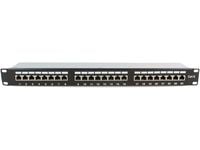 MicroConnect - Patch-panel - CAT 6 - FTP - svart - 19" - 24 portar