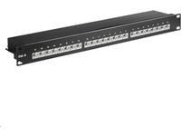 MicroConnect - Patch-panel - CAT 6 - STP - RJ-45 X 24 - svart - 19"