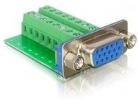 Delock - VGA-adapter - HD-15 (VGA) (hunn) til tilkoblingsklemme