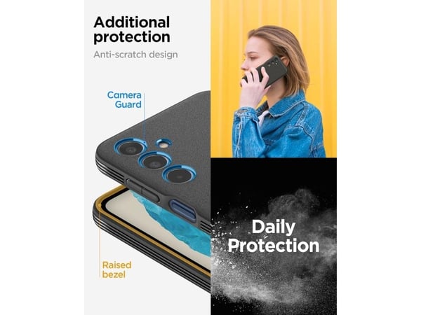 Spigen SPIGEN ESSENTIAL SANDBLAST GALAXY M35 5G MATT SVART
