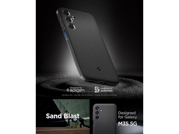 Spigen SPIGEN ESSENTIAL SANDBLAST GALAXY M35 5G MATT SVART