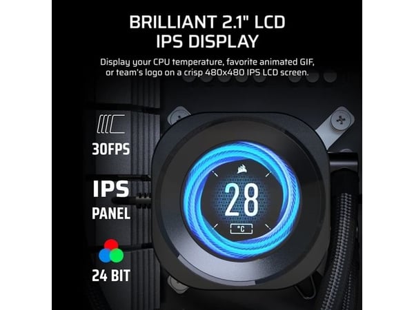 Corsair Nautilus 360 RS, All-in-one-nesteenjäähdytin, 12 cm, 2100 RPM, musta