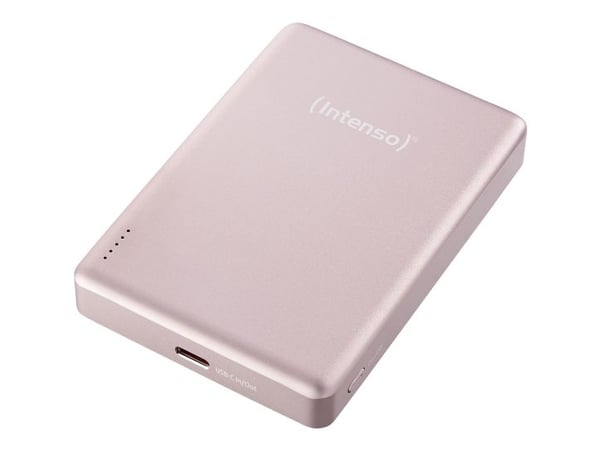 Intenso MW10000, 10000 mAh, Lithium Polymer (LiPo), Power Delivery, Programmable Power Supply (PPS), Trådløs lading, 3,85 V, Rosa