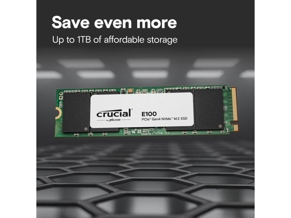 Crucial E100 - SSD - 2 TB - intern - M.2 2280 - PCIe 4.0 x4 (NVMe)