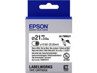 Epson LabelWorks LK-7WBA21 - Svart på vitt - Rulle (3,6 cm x 3 m) 1 rulle (rullar) rör - för LabelWorks LW-1000, LW-300, LW-400, LW-600, LW-700, LW...