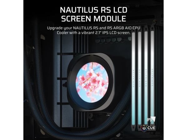 Corsair Nautilus RS, Display, Svart, Væskekjølesystem, 78 mm, 78 mm, 22,3 mm