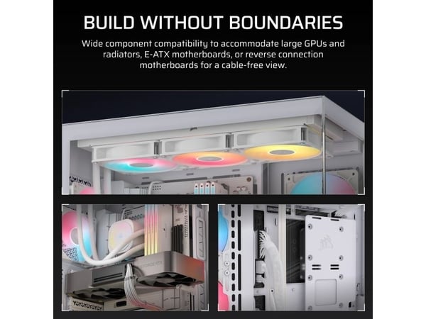 CORSAIR 3500X RS-R ARGB - Mid tower - utvidet ATX (E-ATX) - sidepanel med vindu (herdet glass) - ingen strømforsyning (ATX) - hvit - USB/lyd