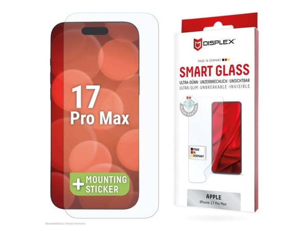 Displex 02170, Apple, iPhone 17 Pro Max, Støvresistent, Ripebestandig, Knusesikker, Sjokkresistent, Gjennomsiktig, 1 stykker