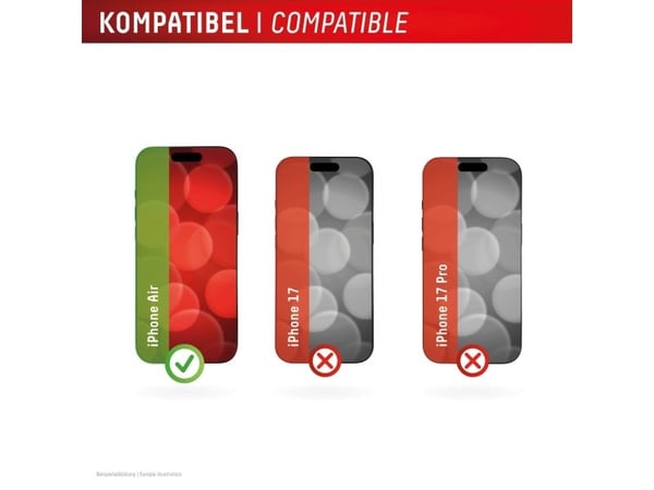 Displex 02171, Apple, iPhone Air, Støvresistent, Ripebestandig, Knusesikker, Sjokkresistent, Gjennomsiktig, 1 stykker