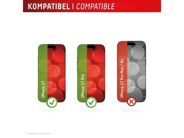 Displex 02169, Apple, iPhone 17/17 Pro, Støvresistent, Ripebestandig, Knusesikker, Sjokkresistent, Gjennomsiktig, 1 stykker
