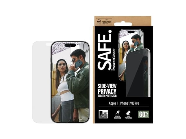 SAFE. by PanzerGlass - For mobiltelefon - glass - for Apple iPhone 16 Pro, 17