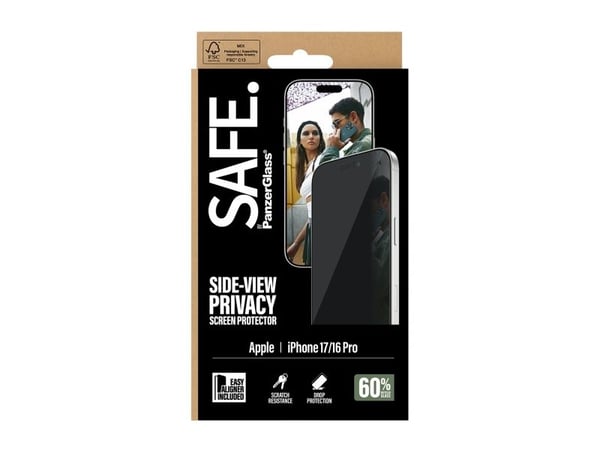 SAFE. by PanzerGlass - For mobiltelefon - glass - for Apple iPhone 16 Pro, 17