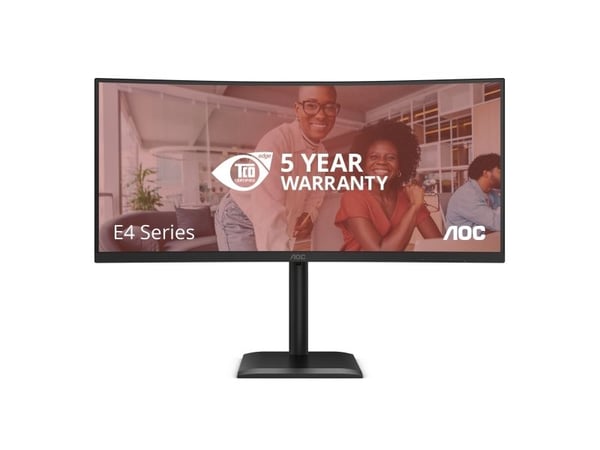 AOC E4 CU34E4CV, 86,4 cm (34"), 3440 x 1440 pixlar, UltraWide Quad HD, LCD, 4 ms, Svart