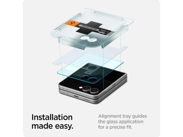 Spigen GLAS.tR EZ Fit HD, Samsung, Galaxy Z Flip 7, Transparent, 1 styck
