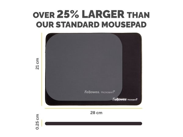 Fellowes Breyta - Musmatta - extra stor - svart