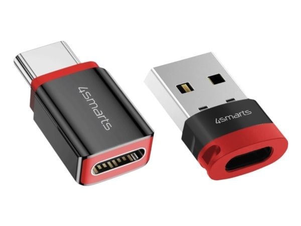 4smarts 541615, USB Type-A, USB Type-C, uros-/naarasliitin, musta, urosliitin, naarasliitin, urosliitin, naarasliitin