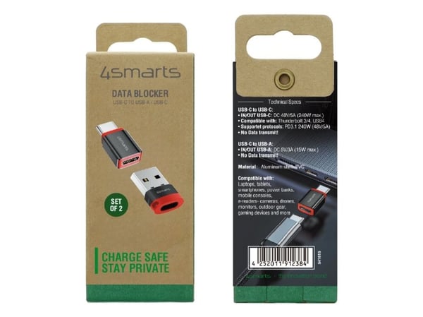 4smarts 541615, USB Type-A, USB Type-C, uros-/naarasliitin, musta, urosliitin, naarasliitin, urosliitin, naarasliitin