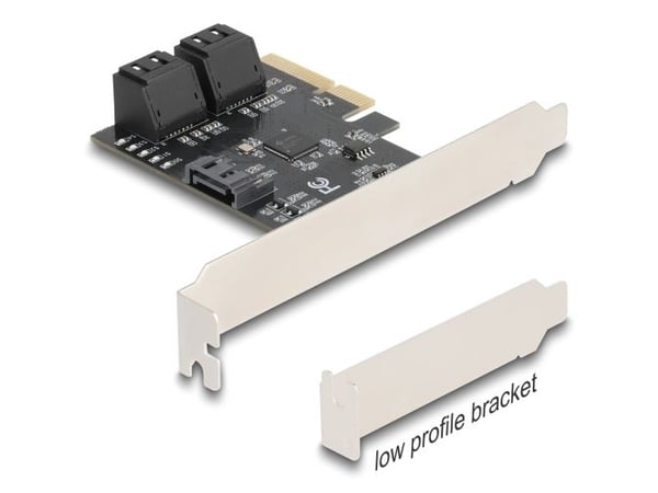 Delock - Grensesnittsadapter - SATA 6Gb/s - lav profil - PCIe 3.0 x4