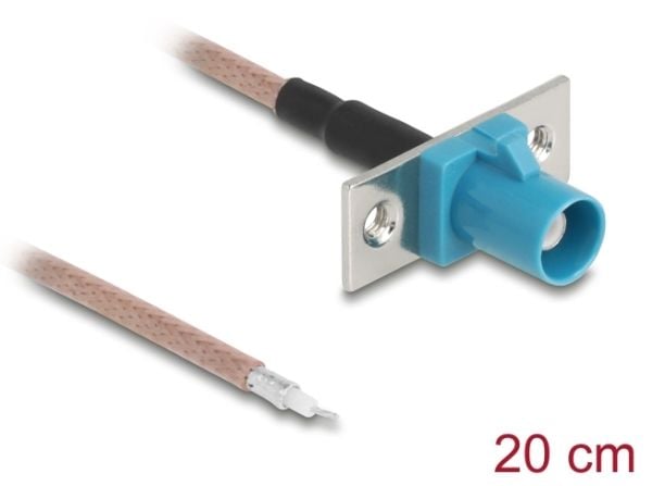 Delock - Antennekabel - FAKRA Z-kobling til uisolert tråd - 20 cm - 2.6 mm - koaksial - RG-316