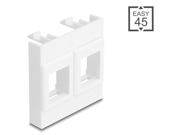 Delock - Easy 45 - modulär keystonehållare - 45 x 45 mm - 2 modules - vit
