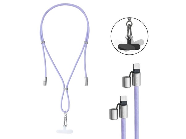 Intenso mobilkjede som lade- + datakabel USB-C opp til 1,65 m lilla, 1,65 m, USB C, USB C, Lilla