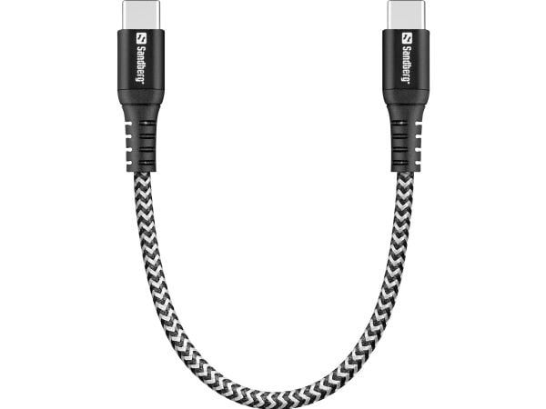 Sandberg Survivor - USB-kabel - 24 pin USB-C (hann) til 24 pin USB-C (hann) - 20 cm