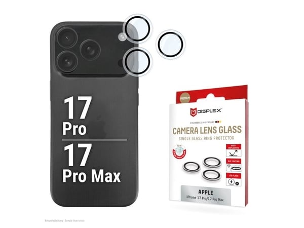 Displex 02175, Apple, iPhone 17 Pro/17 Pro Max, Støvresistent, Slagbestandig, Ripebestandig, 1 stykker
