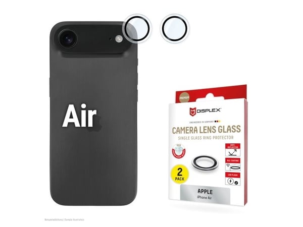 Displex 02176, Apple, iPhone Air, Støvresistent, Slagbestandig, Ripebestandig, 1 stykker
