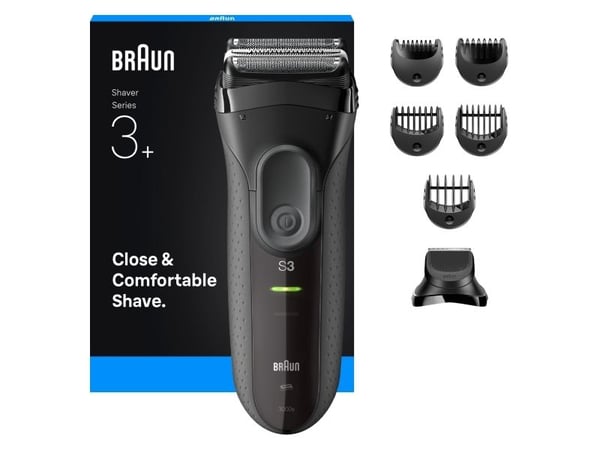 Braun 3000BT, Vaskbar, Batteri, Svart, Grå